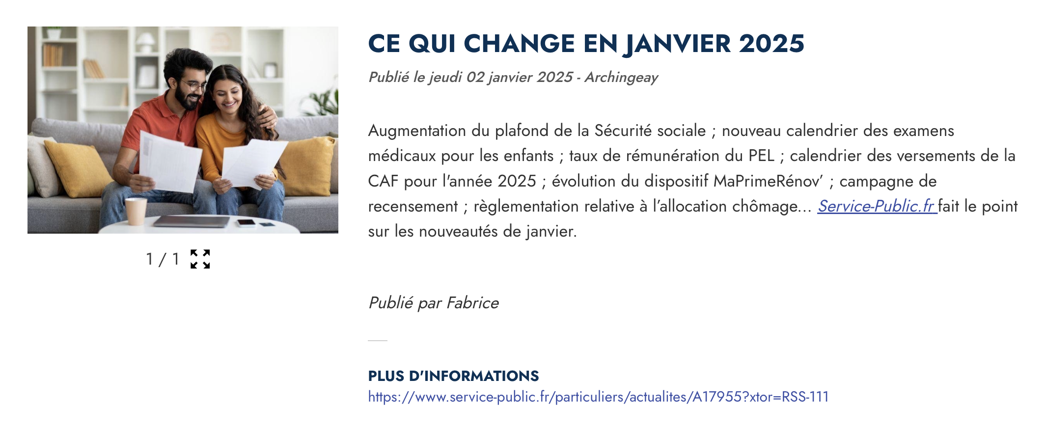 Ce qui change en janvier 2025